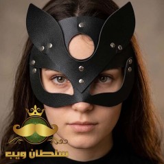 قناع القطة الجلدي الفاخر | أطقم كلبشات أنيقة